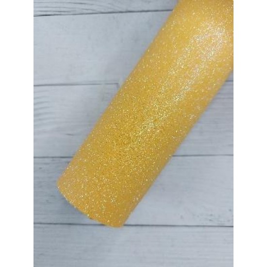 Глиттерный фоамиран 2 мм  20*30 см перламутровый желто-оранжевый, цена за лист